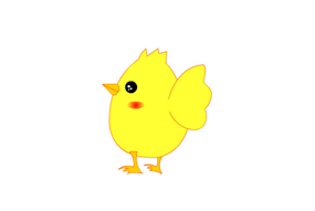 卡通小鸡走路flash动画